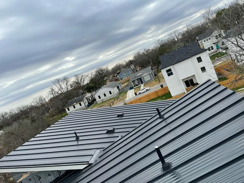 Standing seam metal roof panels with vents for Skylight Repair in East Haddam